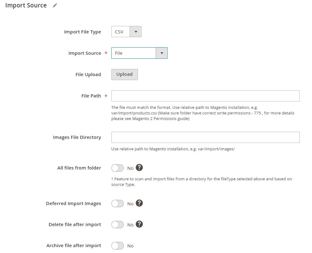 Magento 2 gift card import: source