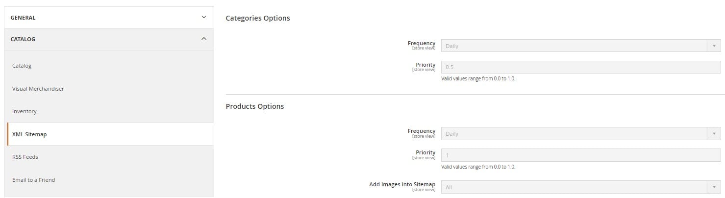 XML sitemap configuration for Magento 2 SEO